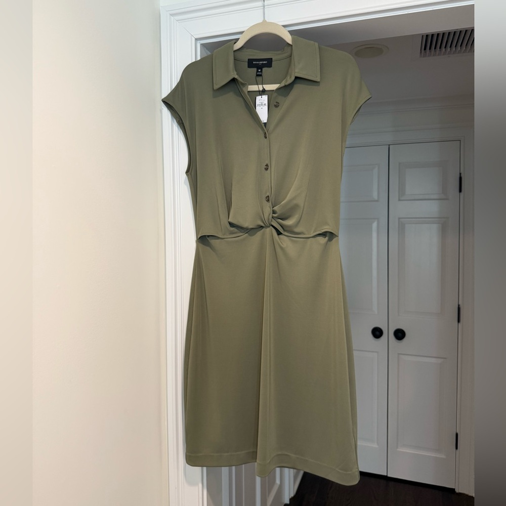 Banana Republic Sage Button-Up Dress